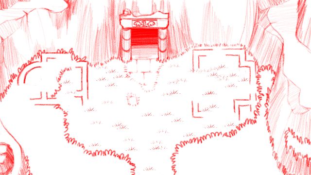 A map of the entrance to Black Mountain.